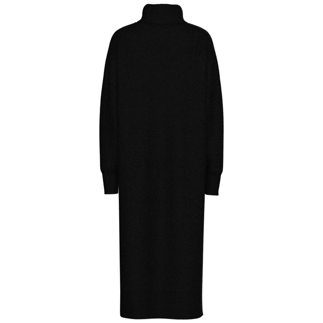 PIECES Megzta suknelė moterims, Juoda, Malou knit dress 2