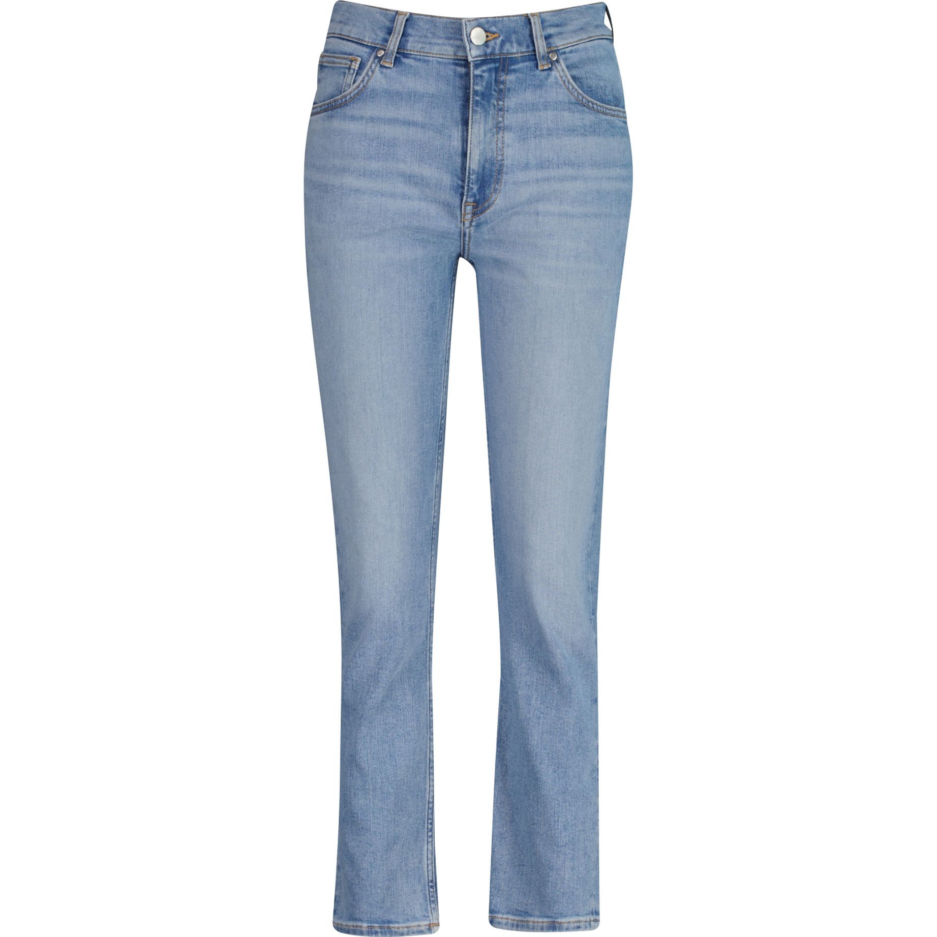 GANT Slim džinsai moterims, Mėlyna, Cropped slim stretch jeans