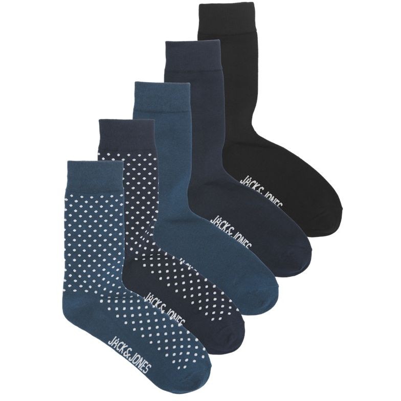 JACK & JONES Kojinės vyrams, Mėlyna, JACVICKY DOT SOCKS 5 1