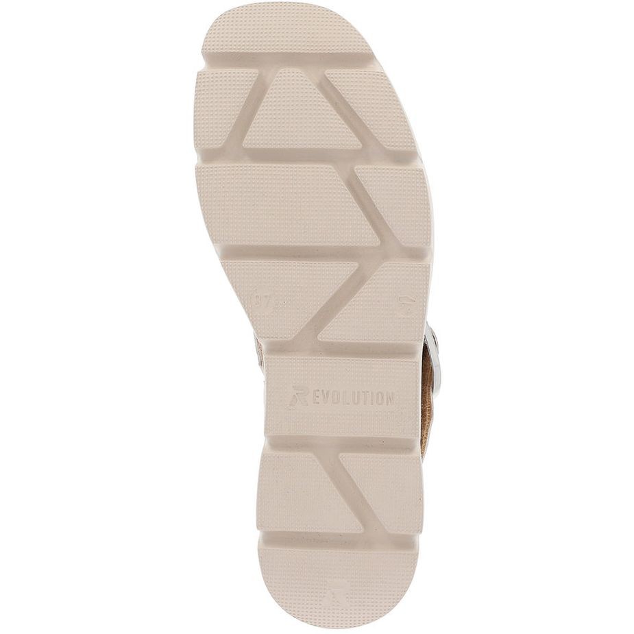 RIEKER Basutės moterims, Smėlio, SANDALS 9