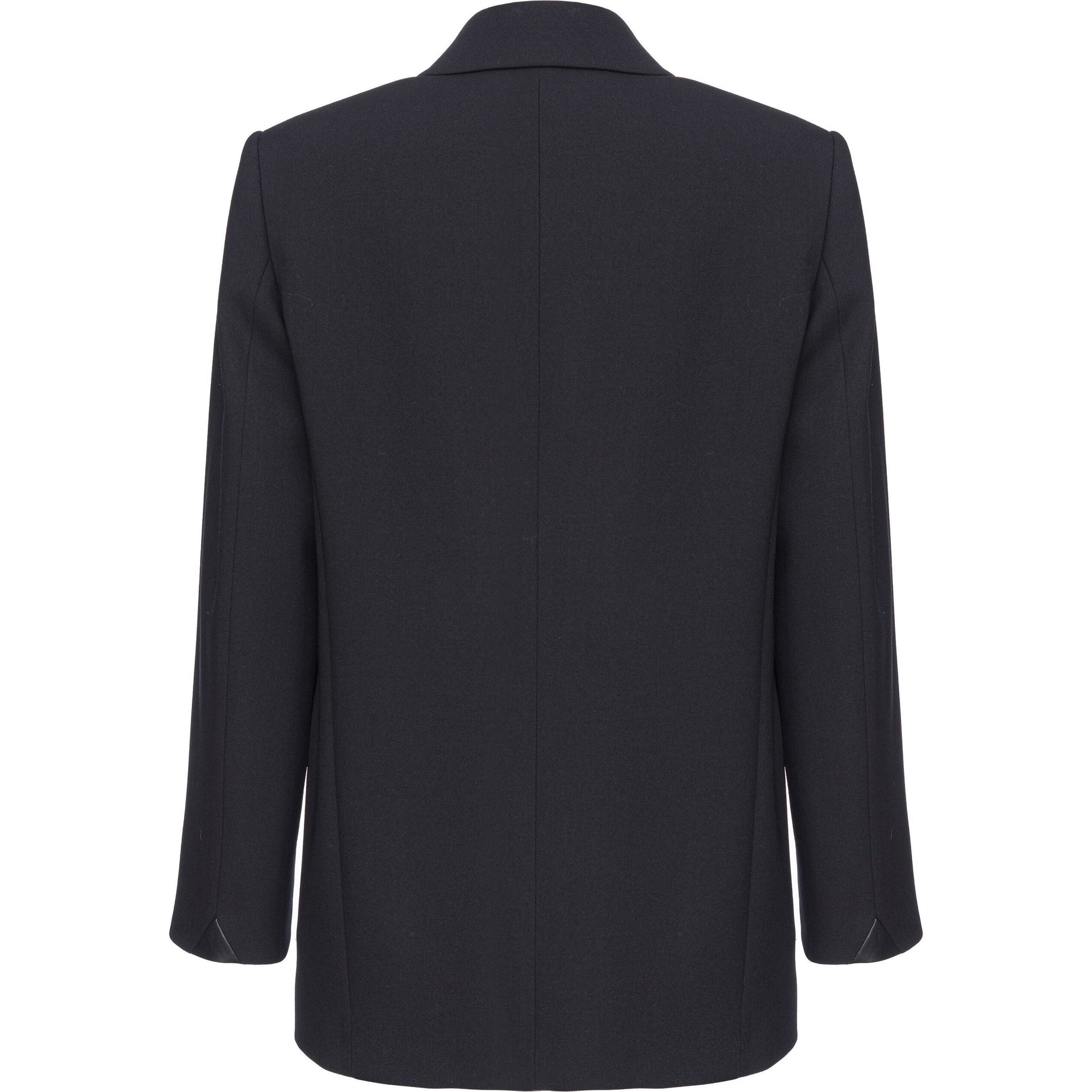 PINKO Švarkas moterims, Juoda, Double-breasted twill blazer 2