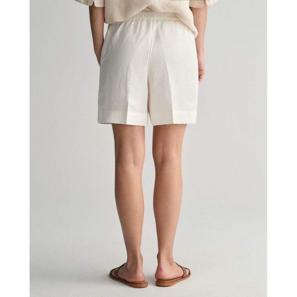 GANT Šortai moterims, Geltona, REL LINEN BLEND PULL ON SHORTS 3