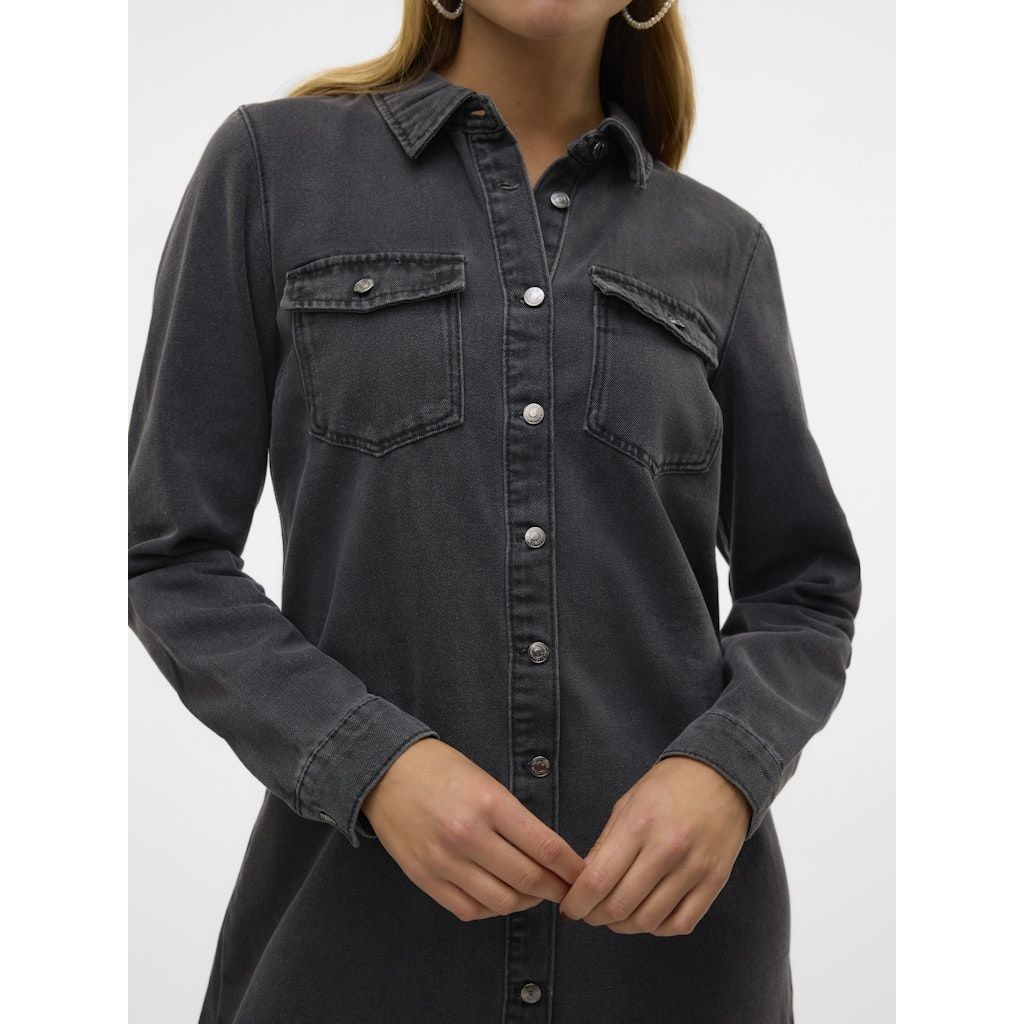 VERO MODA Mini suknelė moterims, Juoda, Jennie short denim dress mix 6