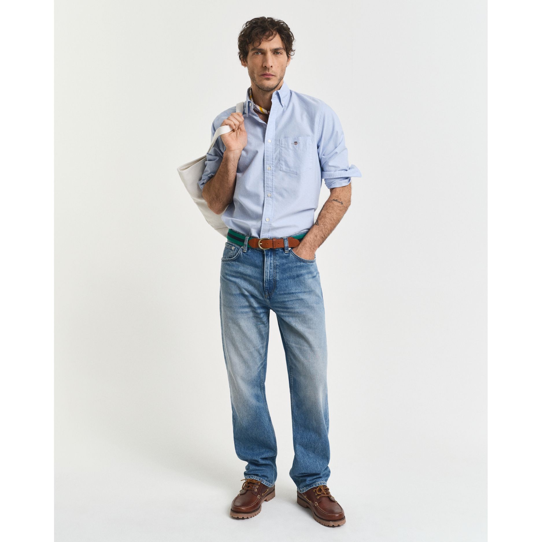 GANT Marškiniai vyrams, Mėlyna 5