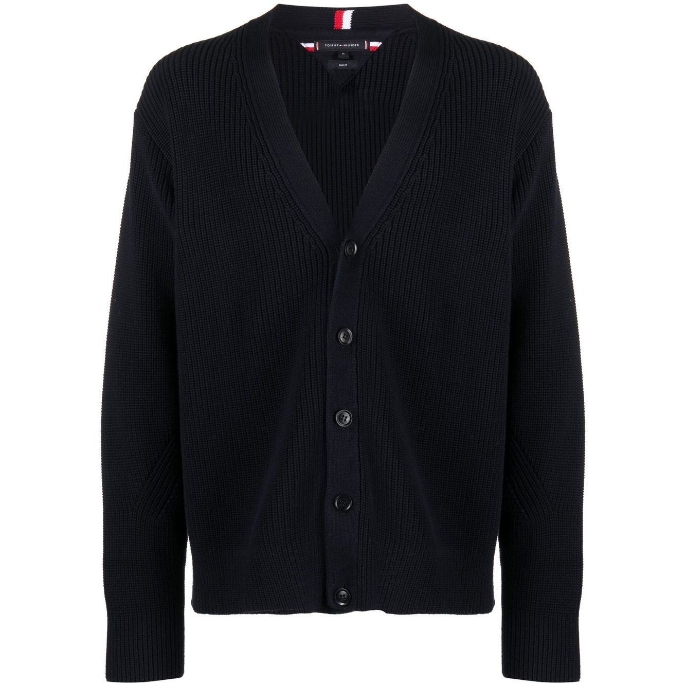 TOMMY HILFIGER Kardiganas vyrams, Mėlyna, Rib structure cardigan 1