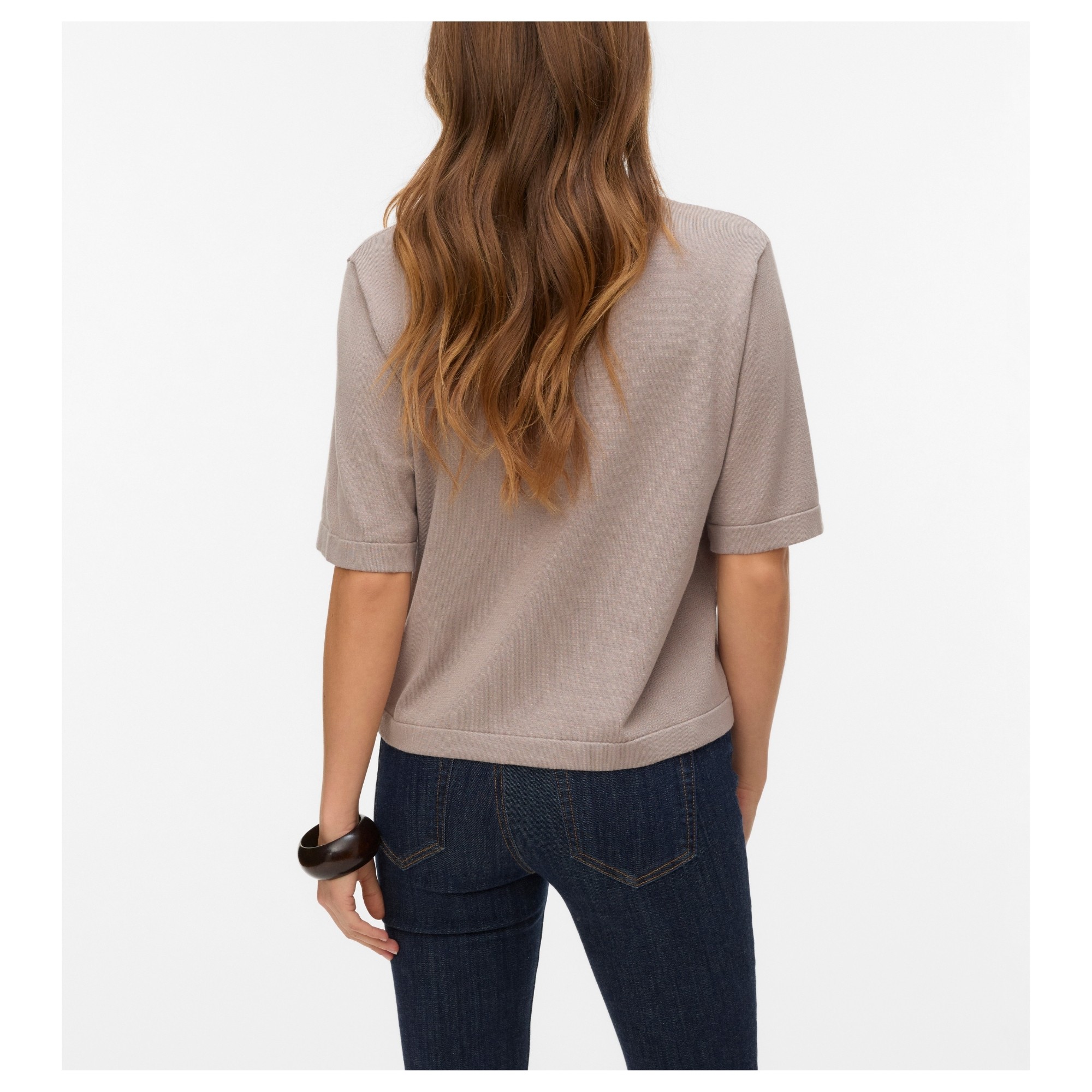 VERO MODA Megzta palaidinė moterims, Pilka, Silje oversize 2