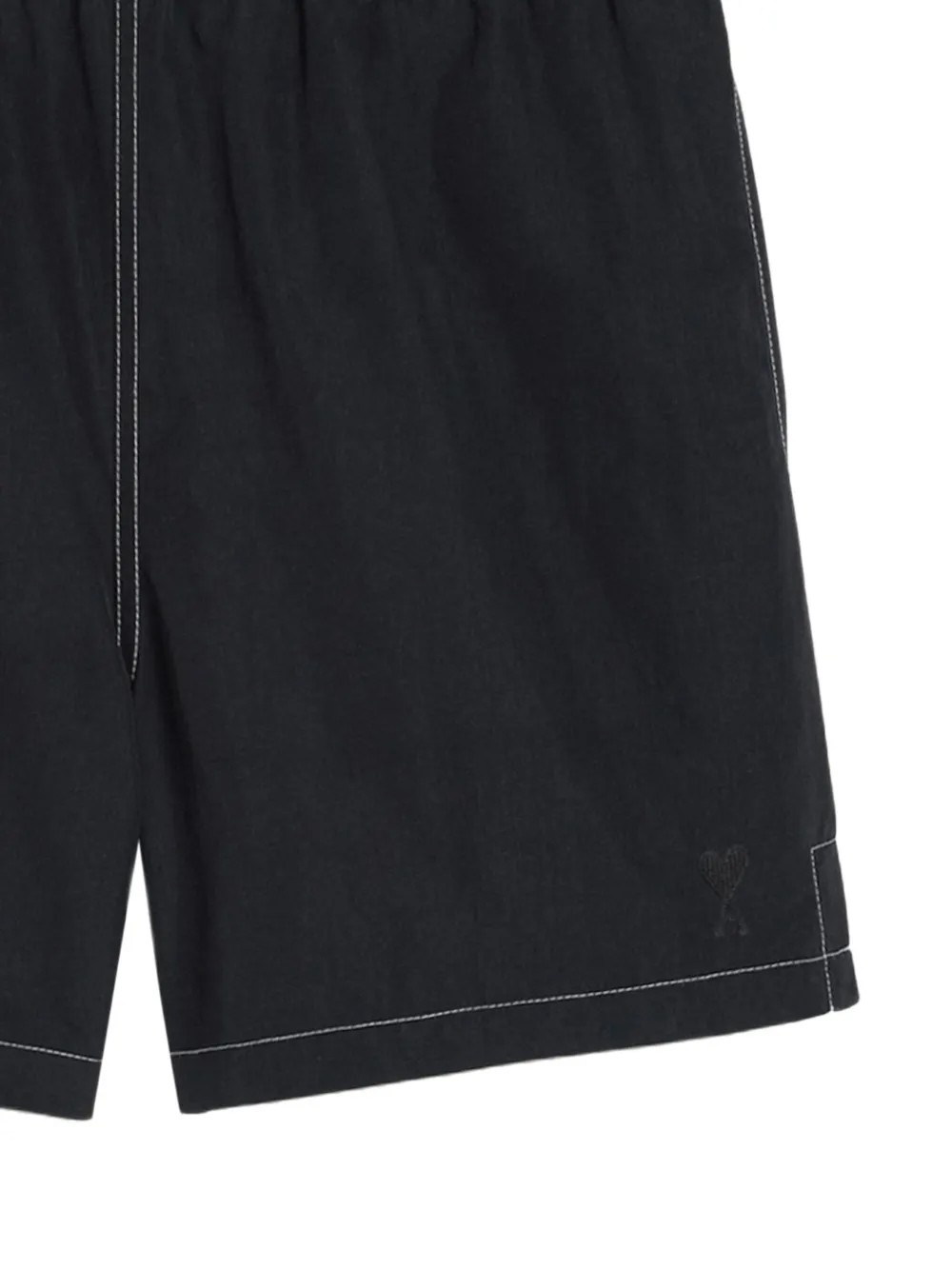 AMI PARIS Apatinė kostiumėlio dalis vyrams, Juoda, Contrast-stitching swim shorts 2