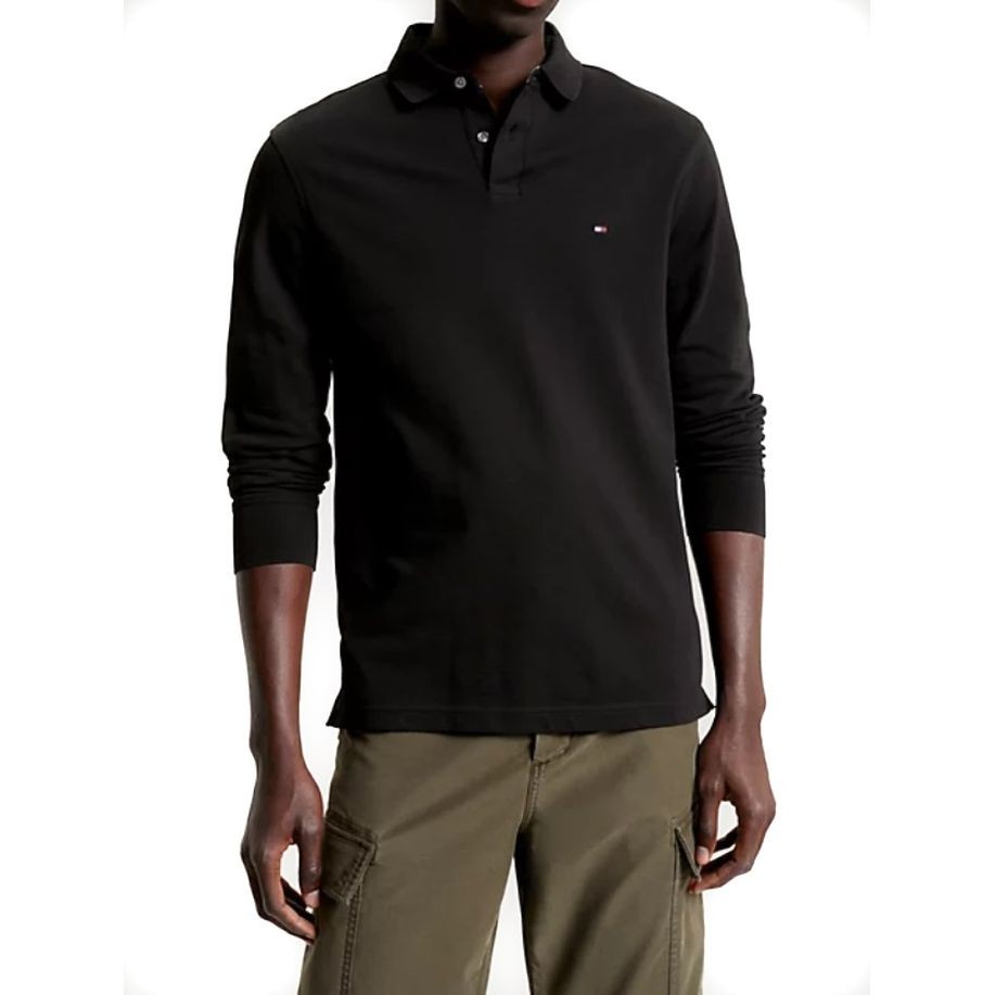 TOMMY HILFIGER Polo marškiniai ilgos rank. vyrams, Juoda, 1985 regular ls polo 2