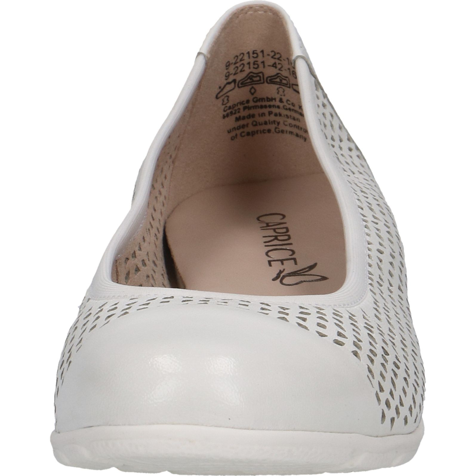 CAPRICE Balerinos moterims, Balta, Ballerinas 3