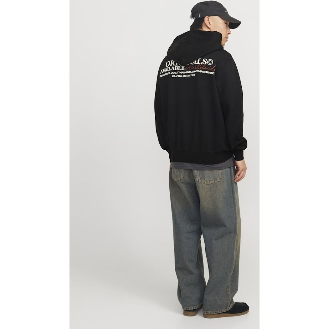JACK & JONES Džemperis vyrams, Juoda, Islington back sweat hood 7