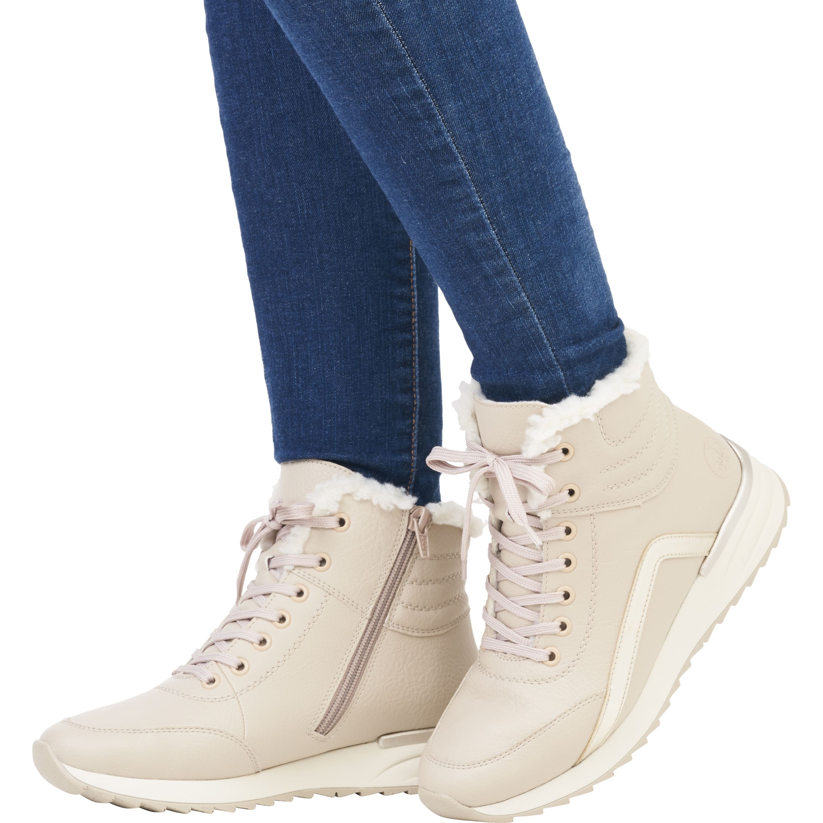 RIEKER Aulinukai moterims, Smėlio, Ladies mid height boots 2