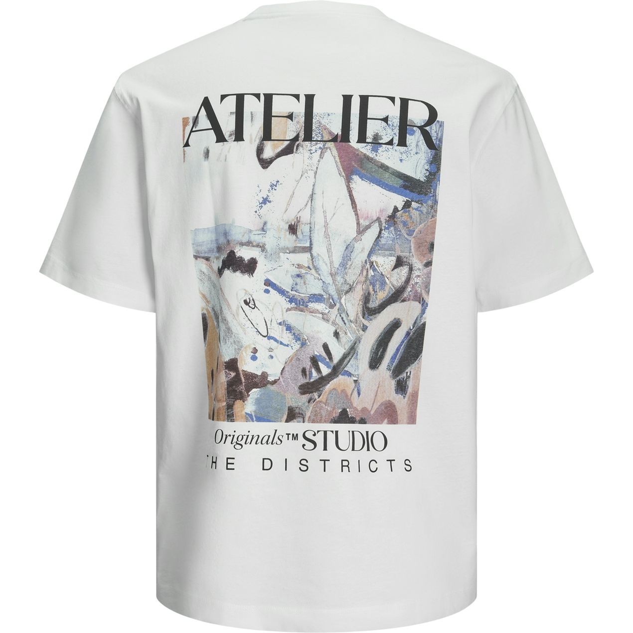 JACK & JONES Marškinėliai vyrams, Balta, Brooklyn graphic back tee 1