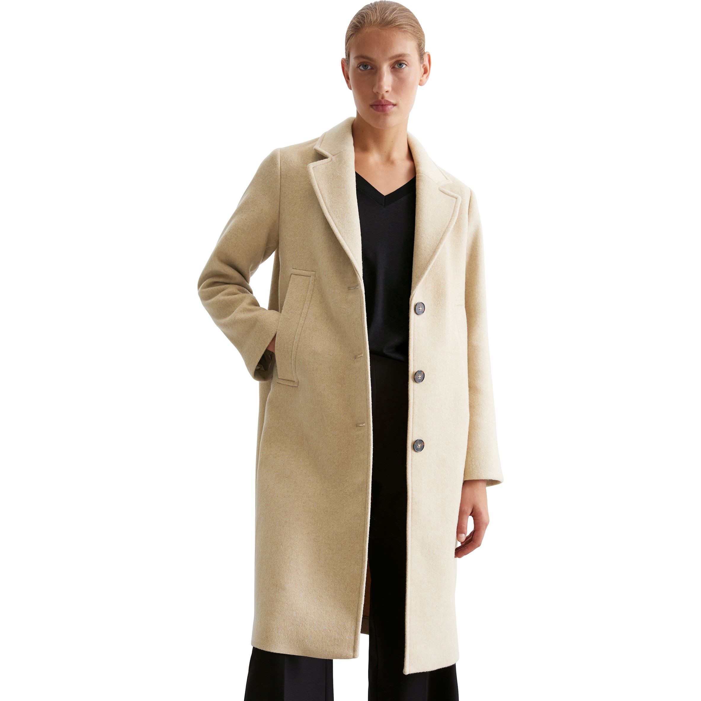 MARC O'POLO Paltas moterims, Smėlio, Coats 408029471265 2