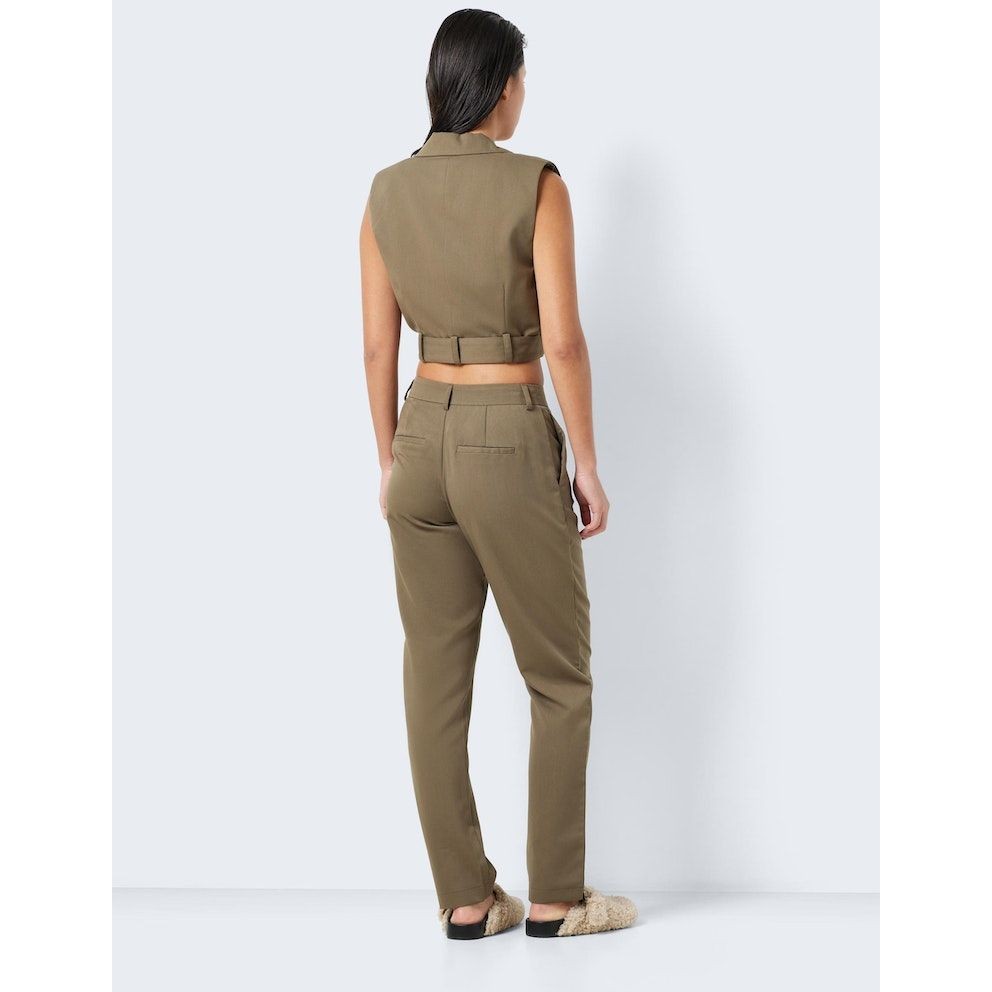 NOISY MAY Paltas moterims, Žalia, NMTHEA S/L BELTED VES 4