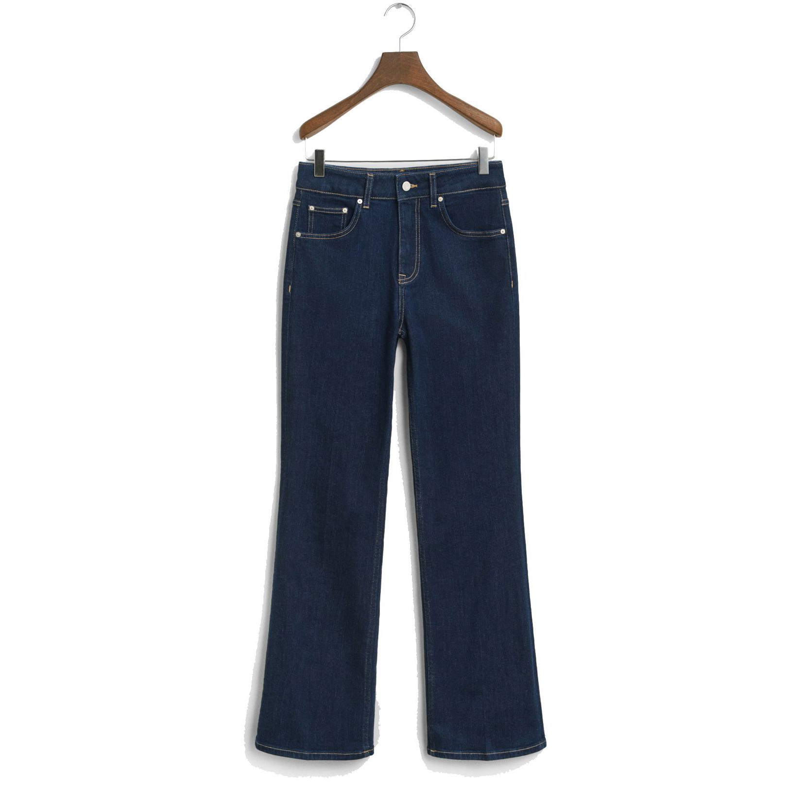 GANT Platėjantys džinsai moterims, Mėlyna, slim flare jeans