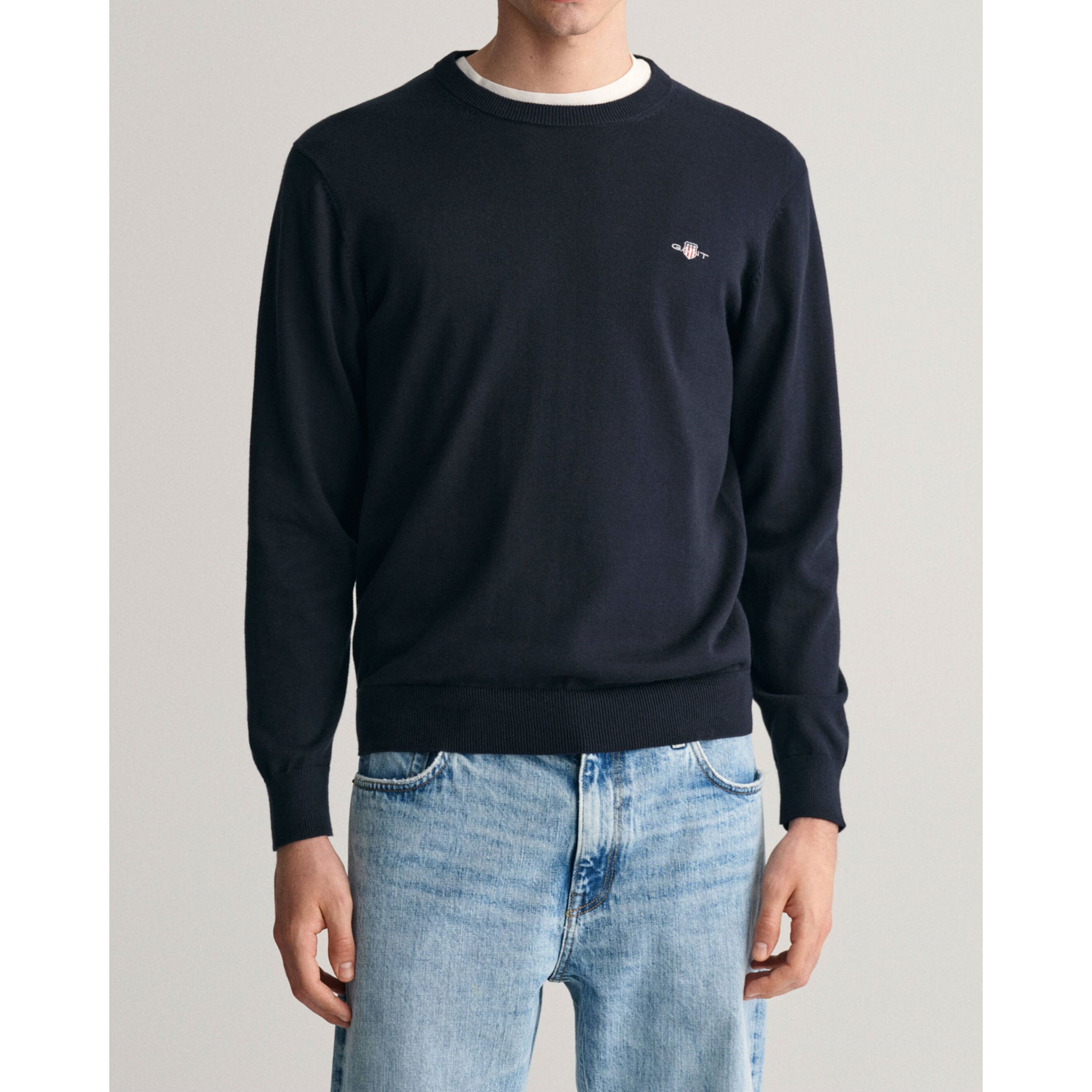 GANT Megztinis vyrams, Mėlyna, CLASSIC COTTON 2