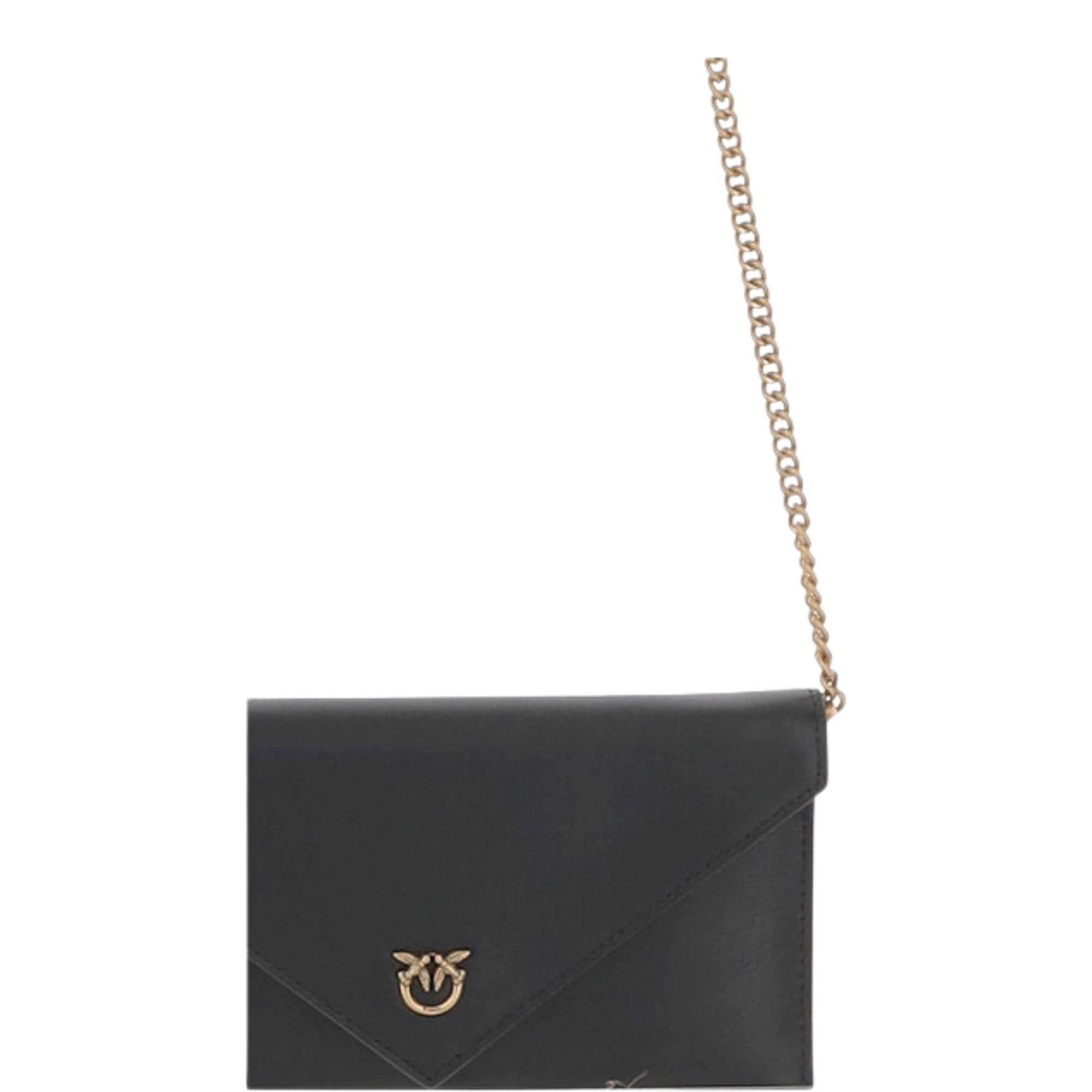 PINKO Delninukė moterims, Juoda, Flat purse mini vitello seta 3