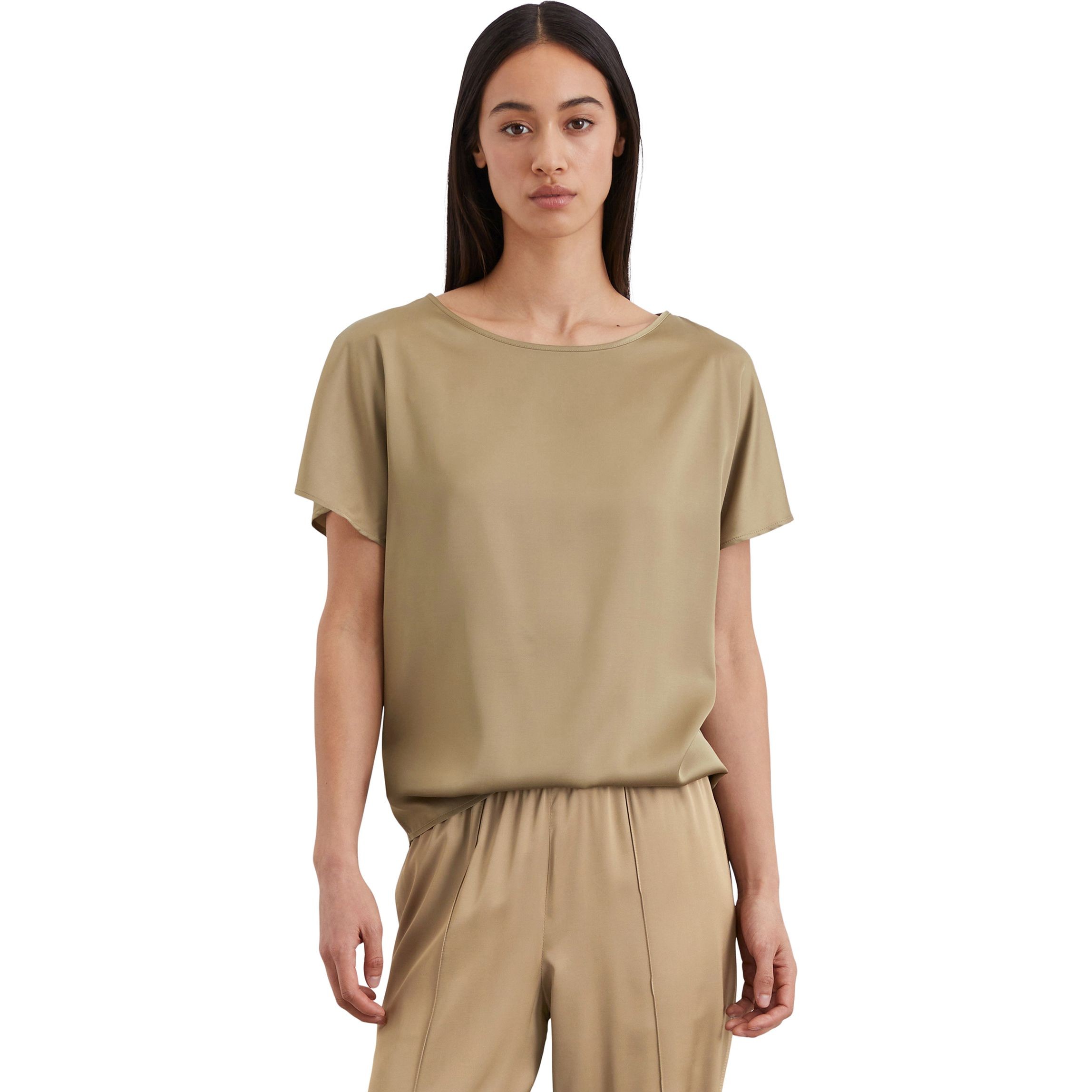 MARC O'POLO Marškinėliai trump. rankovėmis moterims, Smėlio, Tshirts sh 503085441015 2