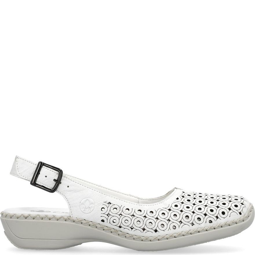 RIEKER Basutės moterims, Balta, SANDALS 2