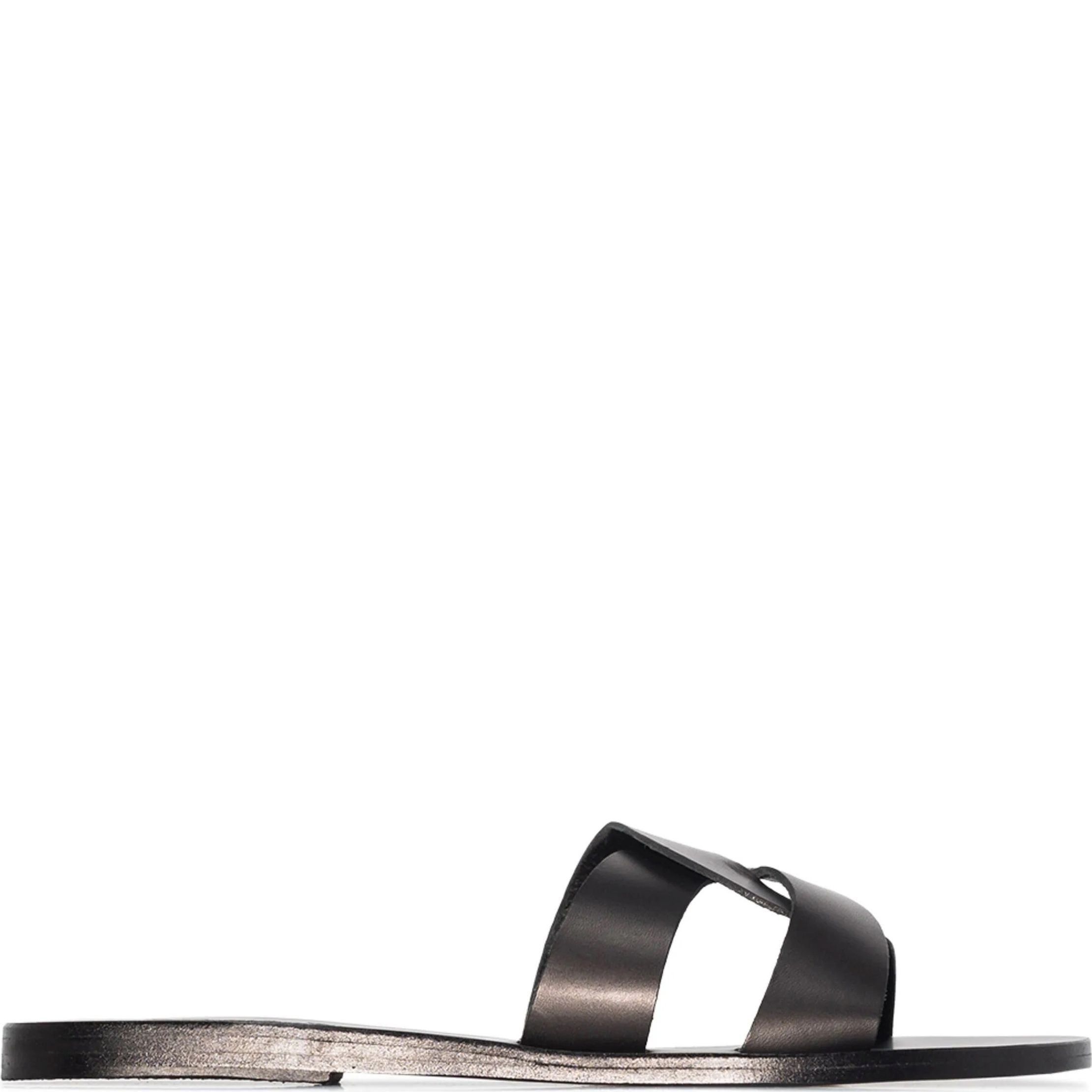 ANCIENT GREEK SANDAL Basutės moterims, Juoda, Desmos vachetta sandals 2