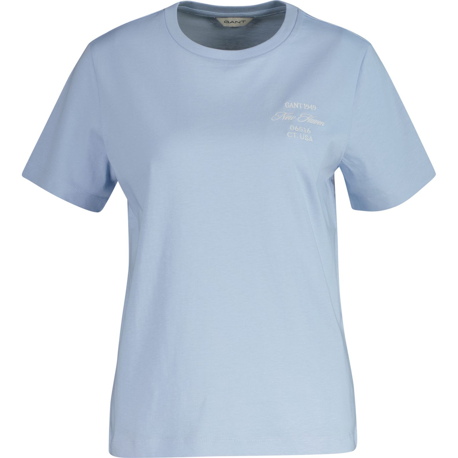 GANT Marškinėliai trump. rankovėmis moterims, Mėlyna, Reg graphic ss t-shirt