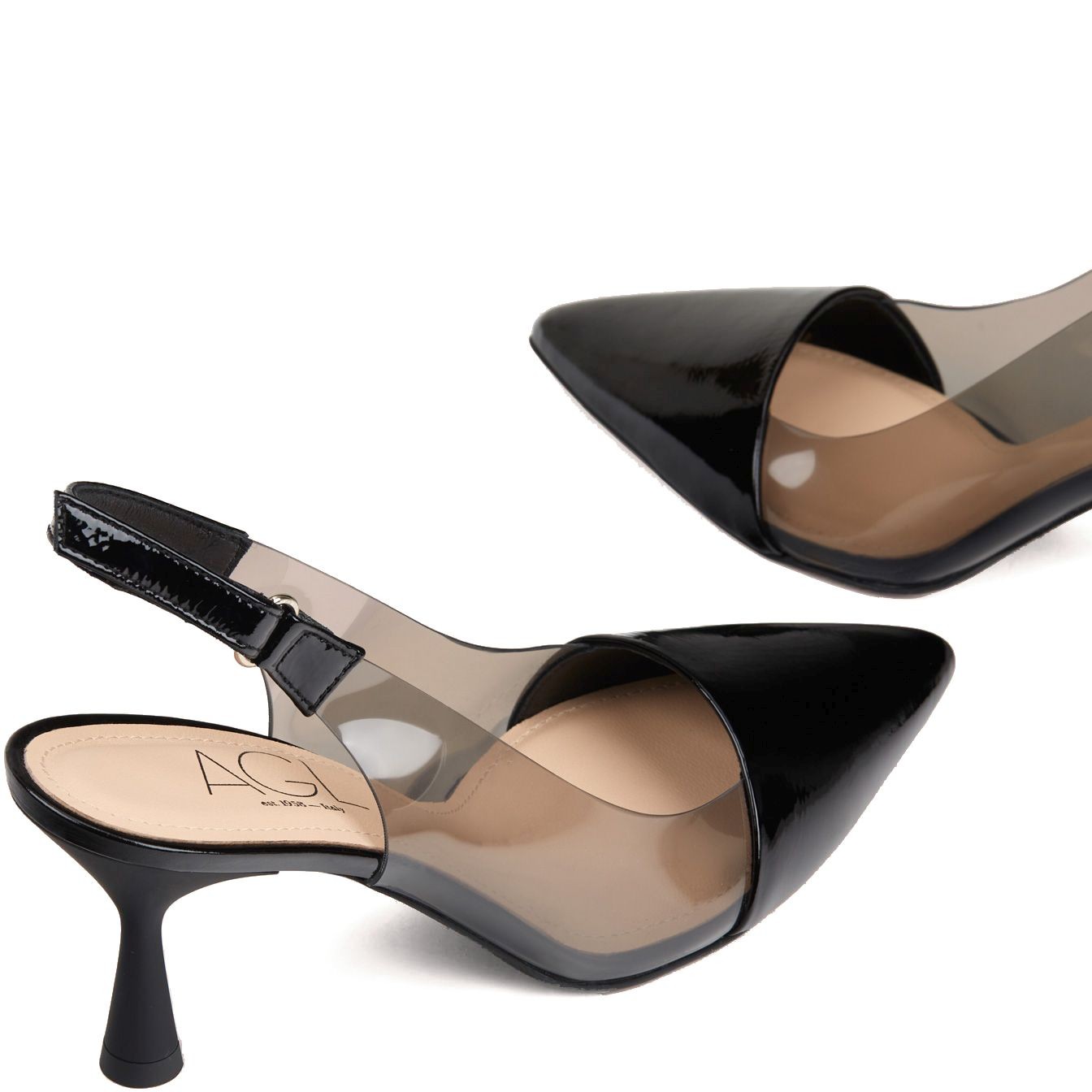 AGL Basutės moterims, Juoda, Crystal ide sandals 5