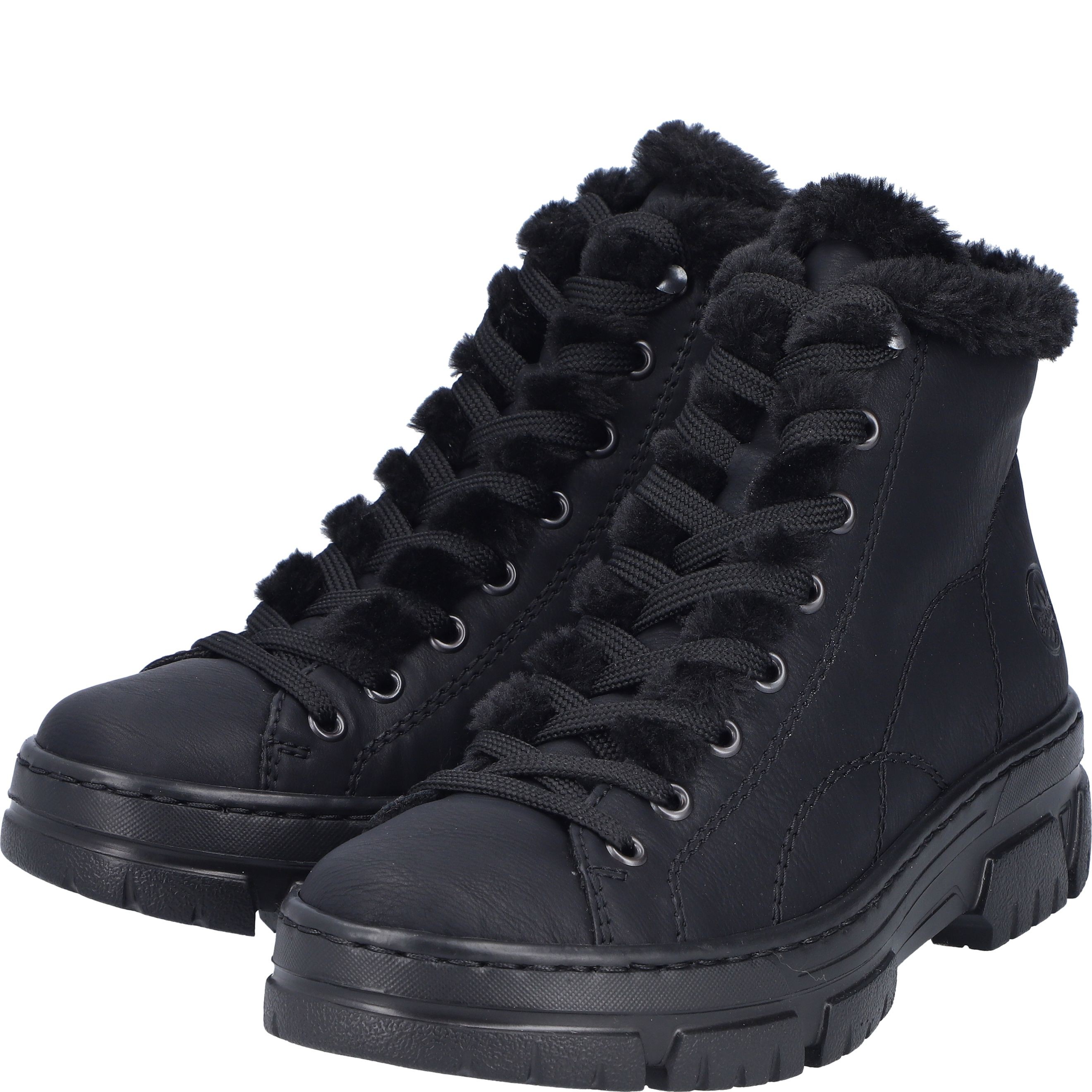 RIEKER Aulinukai moterims, Juoda, Ladies mid height boots 11