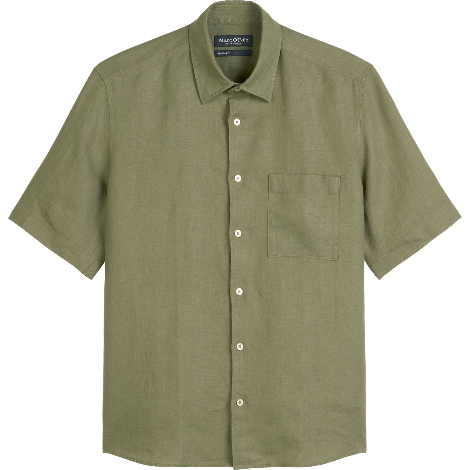 MARC O'POLO Marškiniai trump. rankovėmis vyrams, Žalia, Shirts sho 523742841002 1