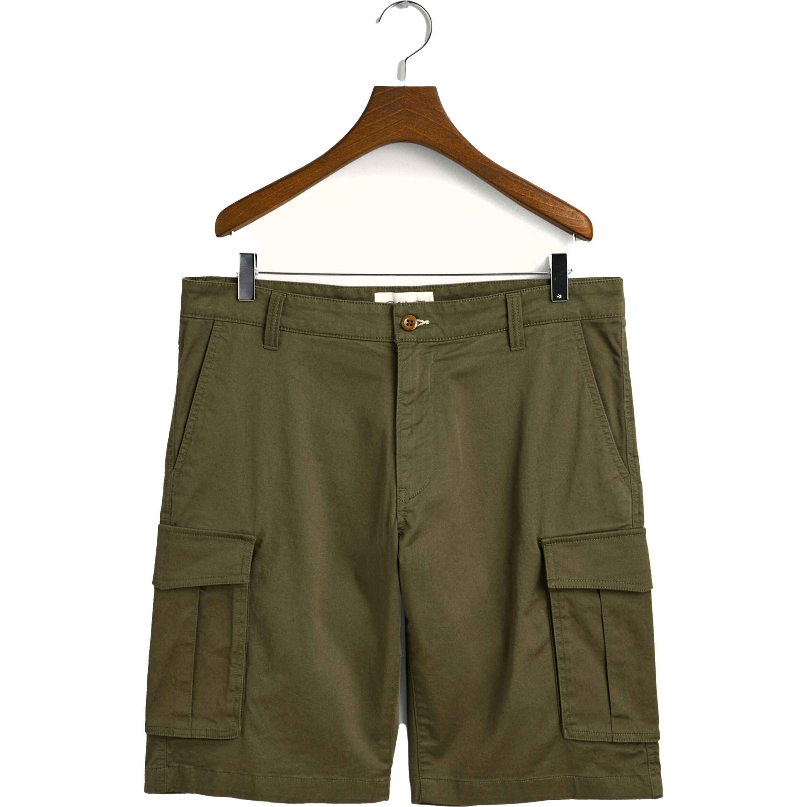 GANT Šortai vyrams, Žalia, RELAXED TWILL CARGO SHORTS 1