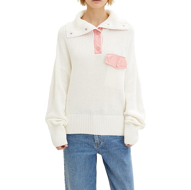 TOM TAILOR Megztinis moterims, Balta, Megztinis 2