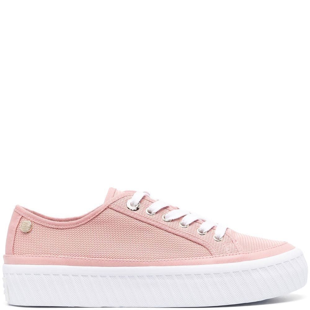 TOMMY HILFIGER Sportiniai bateliai moterims, Rožinė, Platform vulcanized sneaker 1