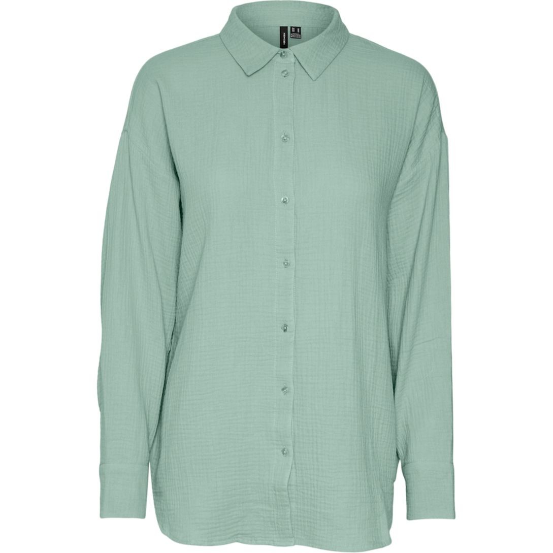 VERO MODA Marškiniai ilgomis rankovėmis moterims, Žalia, Natali loose shirt 1
