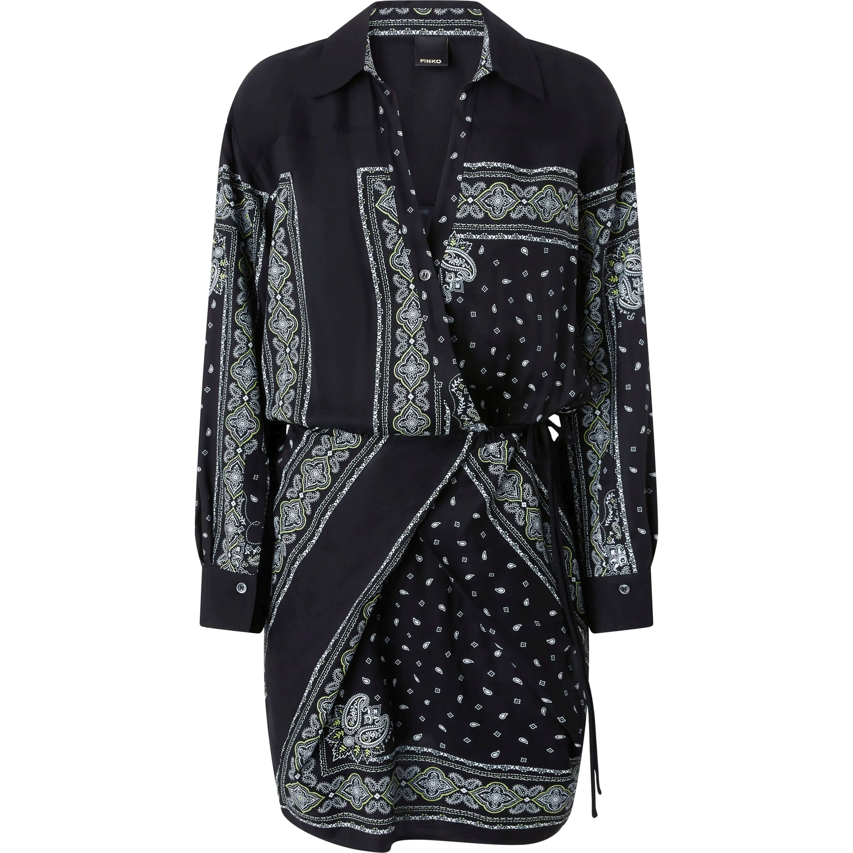 PINKO Mini suknelė moterims, Juoda, Mesopotamia dress 1