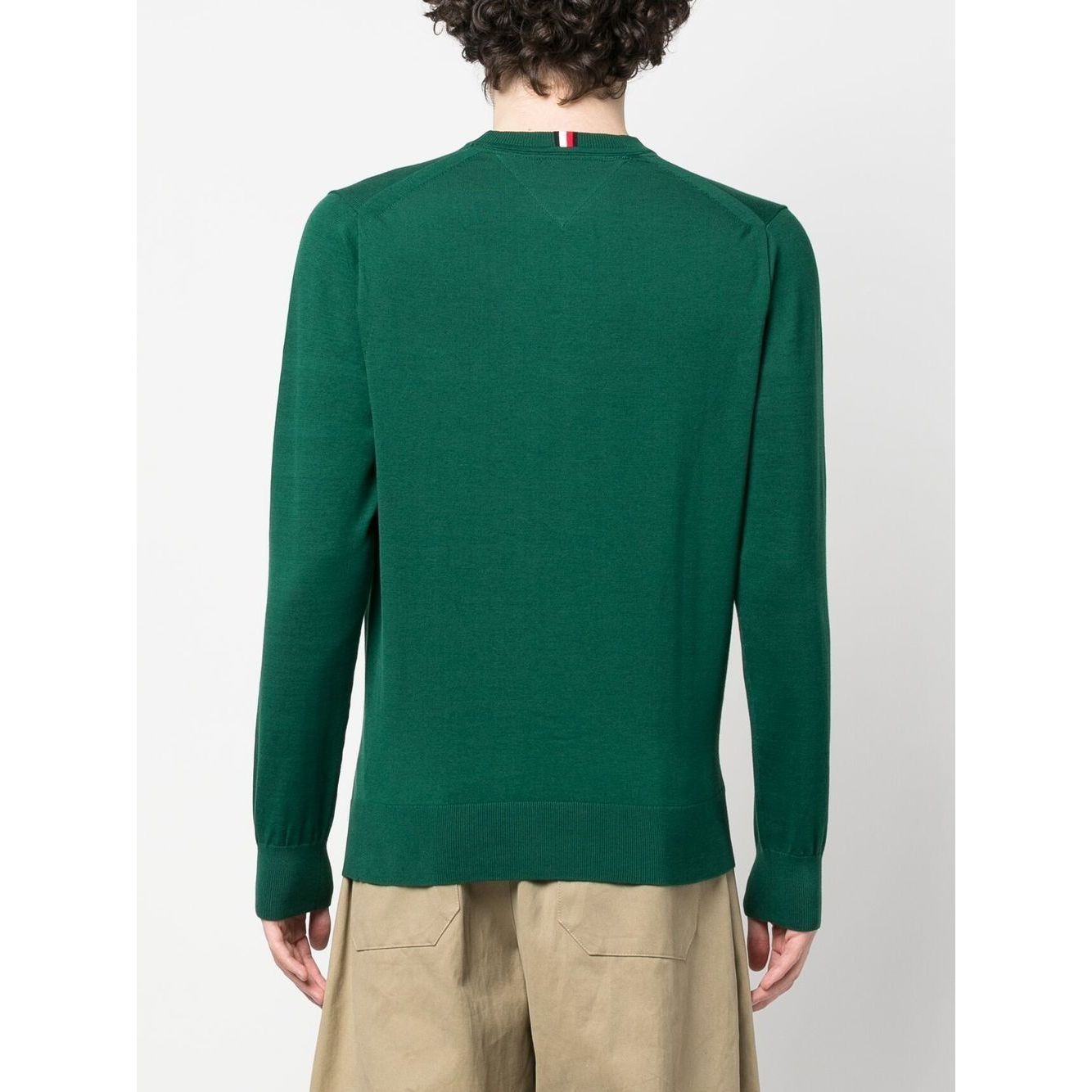 TOMMY HILFIGER Megztinis vyrams, Žalia, 1985 crew neck sweater 4