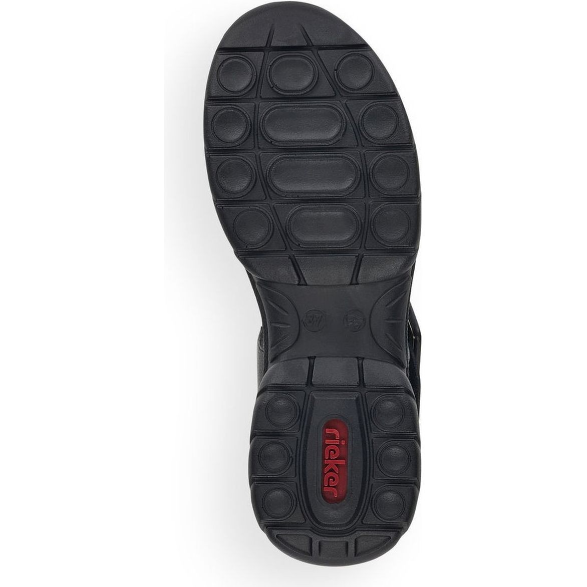 RIEKER Basutės moterims, Juoda, SANDALS 9