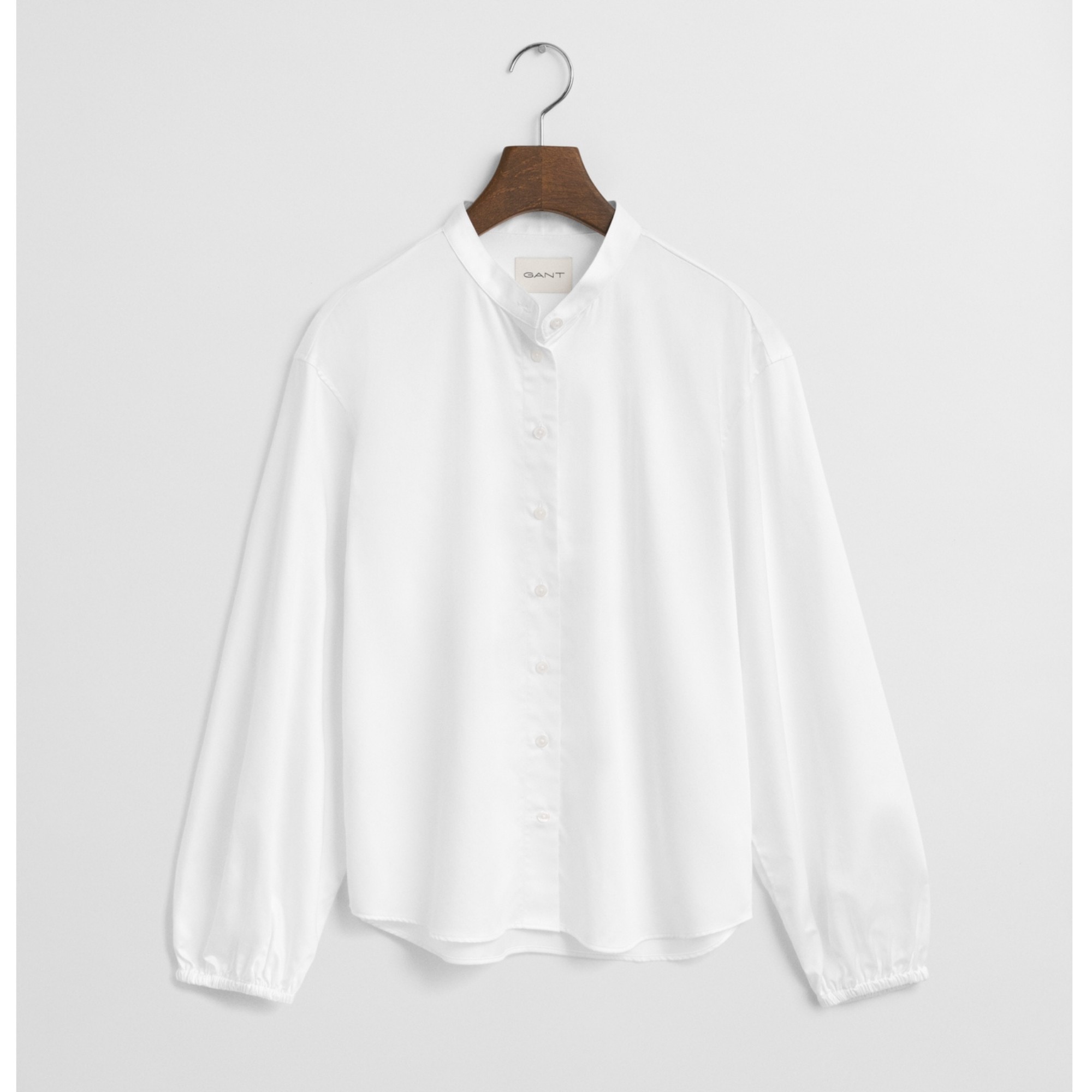 GANT Marškiniai ilgomis rankovėmis moterims, Balta, reg cotton satin blouse