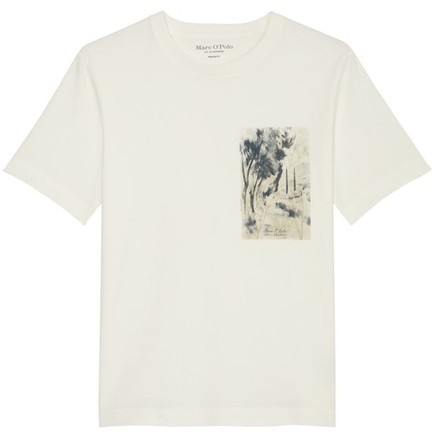 MARC O'POLO Marškinėliai vyrams, Balta