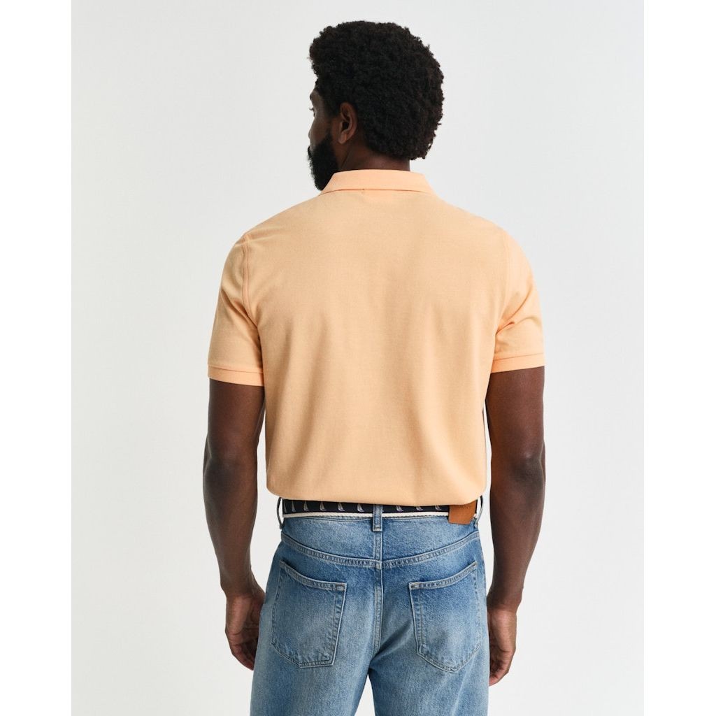 GANT Polo marškiniai trumpos rank. vyrams, Oranžinė, Reg shield SS pique polo 3