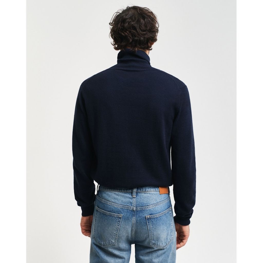 GANT Megztinis su kaklu vyrams, Mėlyna, Ctn/wo rollneck sweater 3