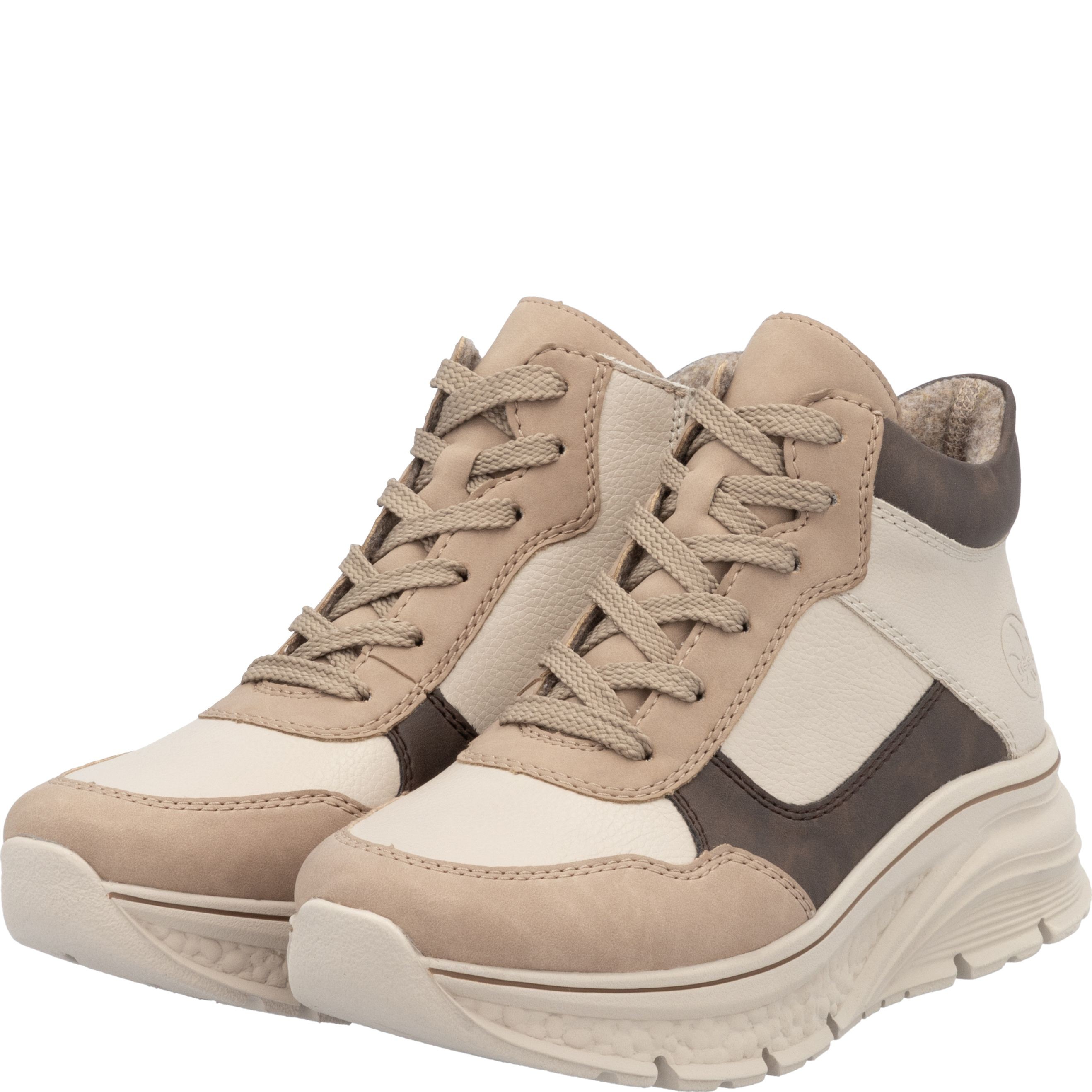 RIEKER Aulinukai moterims, Smėlio, Ladies mid height boots 10
