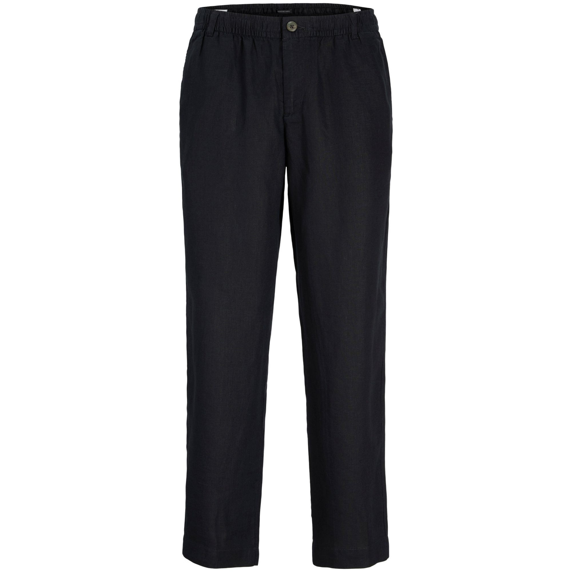 JACK & JONES Kelnės vyrams, Juoda, Karl lawrence linen 1