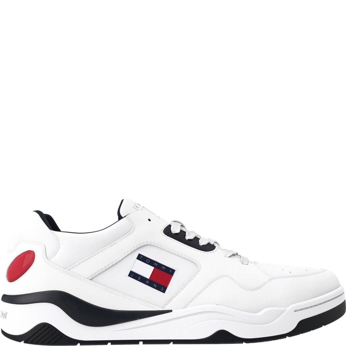 TOMMY JEANS Laisvalaikio bateliai vyrams, Balta, Logo execution basket 1