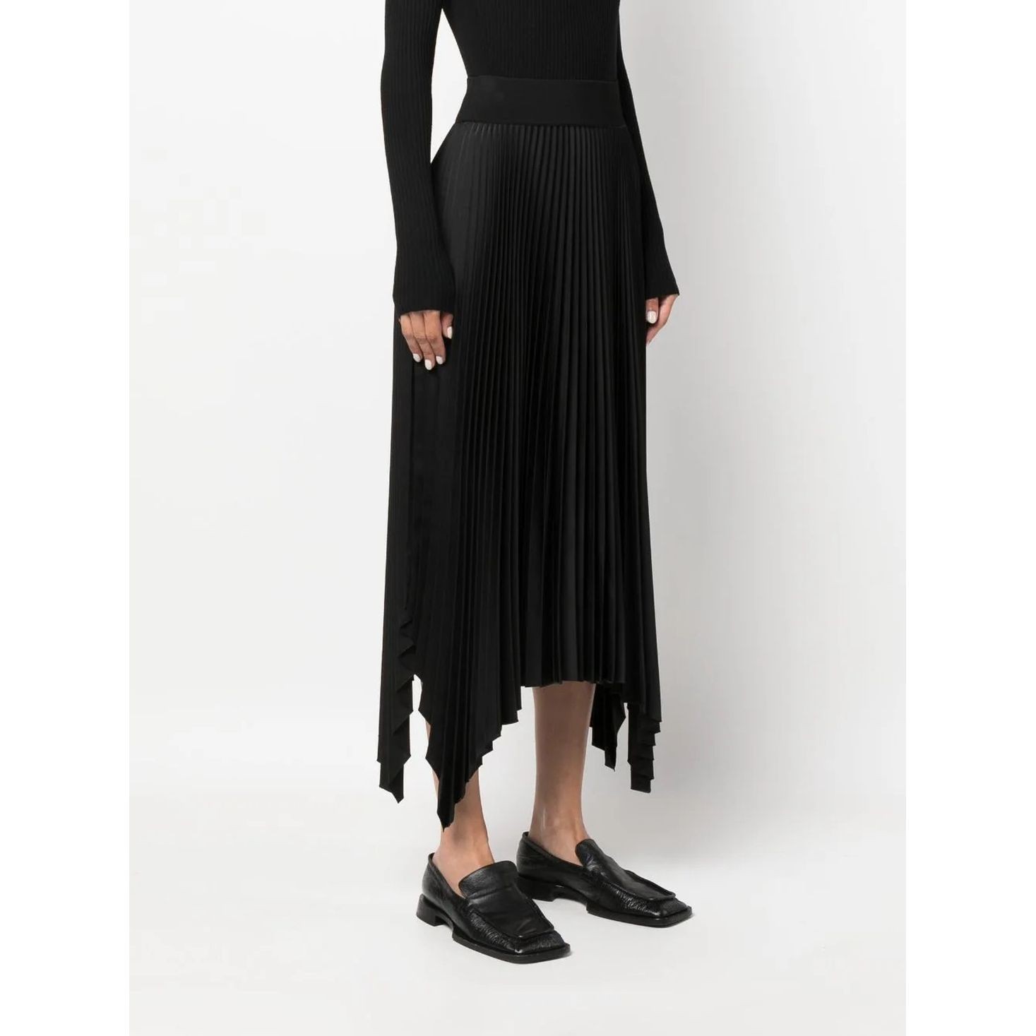 JOSEPH Maxi sijonas moterims, Juoda, Ade skirt knit weave plisse 2