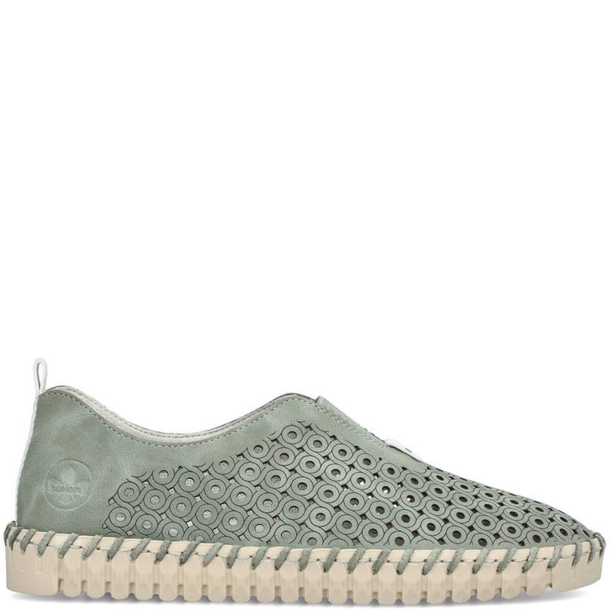 RIEKER Laisvalaikio bateliai moterims, Žalia, LEISURE 3