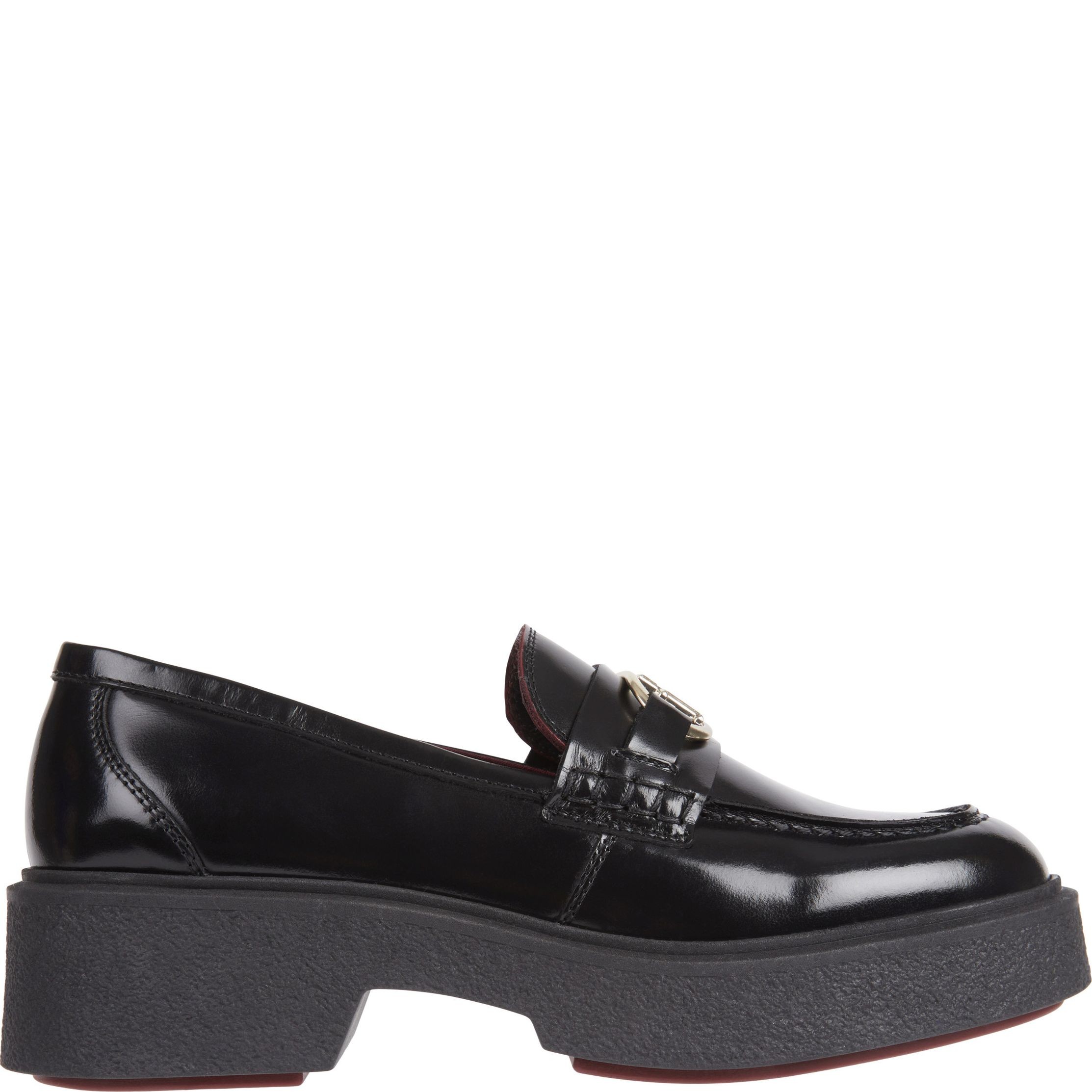 TOMMY HILFIGER Loaferiai moterims, Juoda, Hardware loafer 1