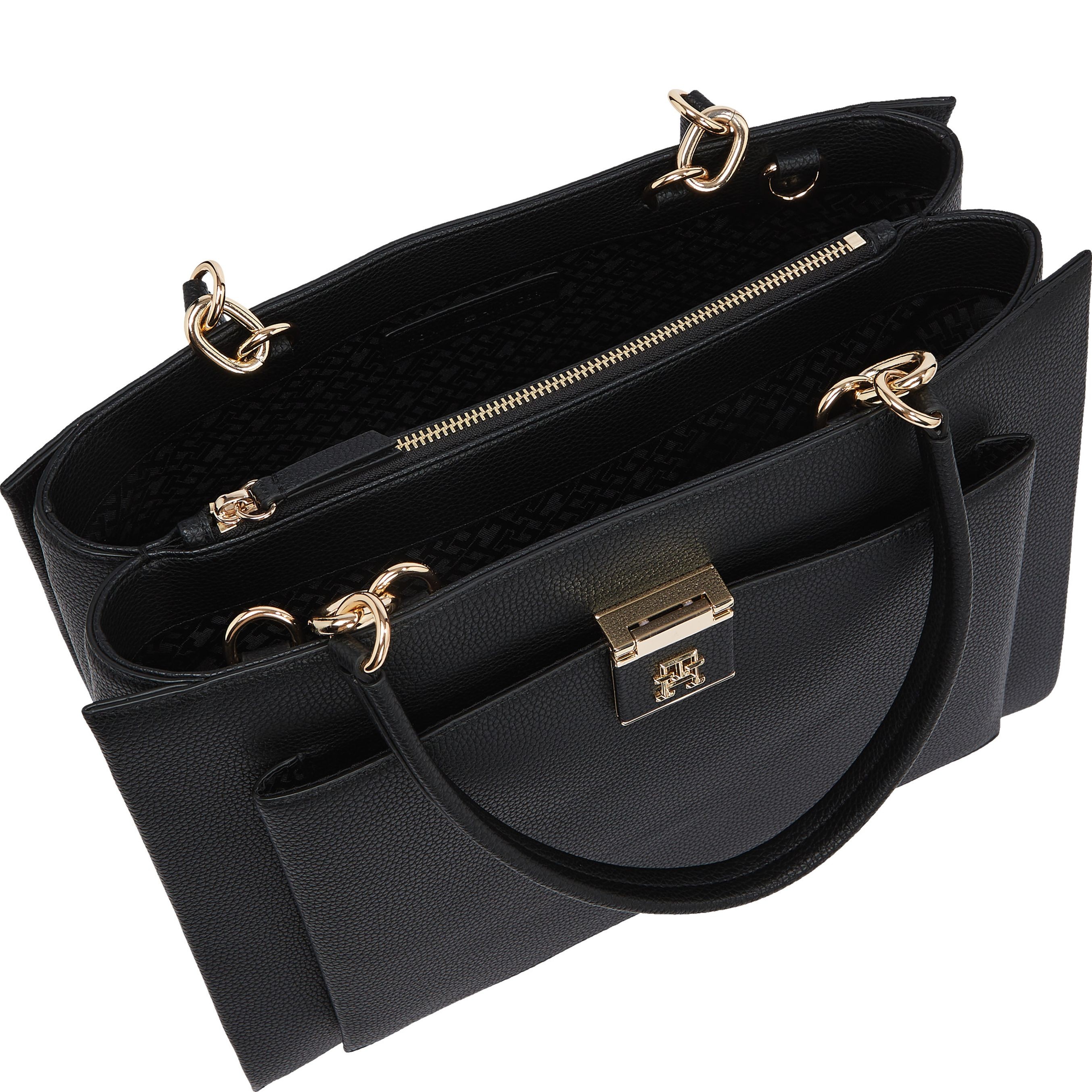 TOMMY HILFIGER Rankinė per petį moterims, Juoda, Her satchel 5