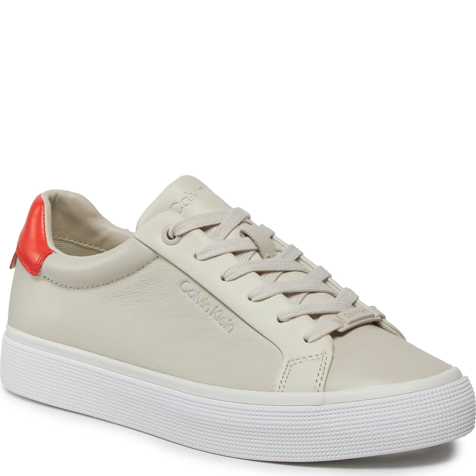 CALVIN KLEIN Laisvalaikio bateliai moterims, Smėlio, Vulc diamond foxing leisure 1