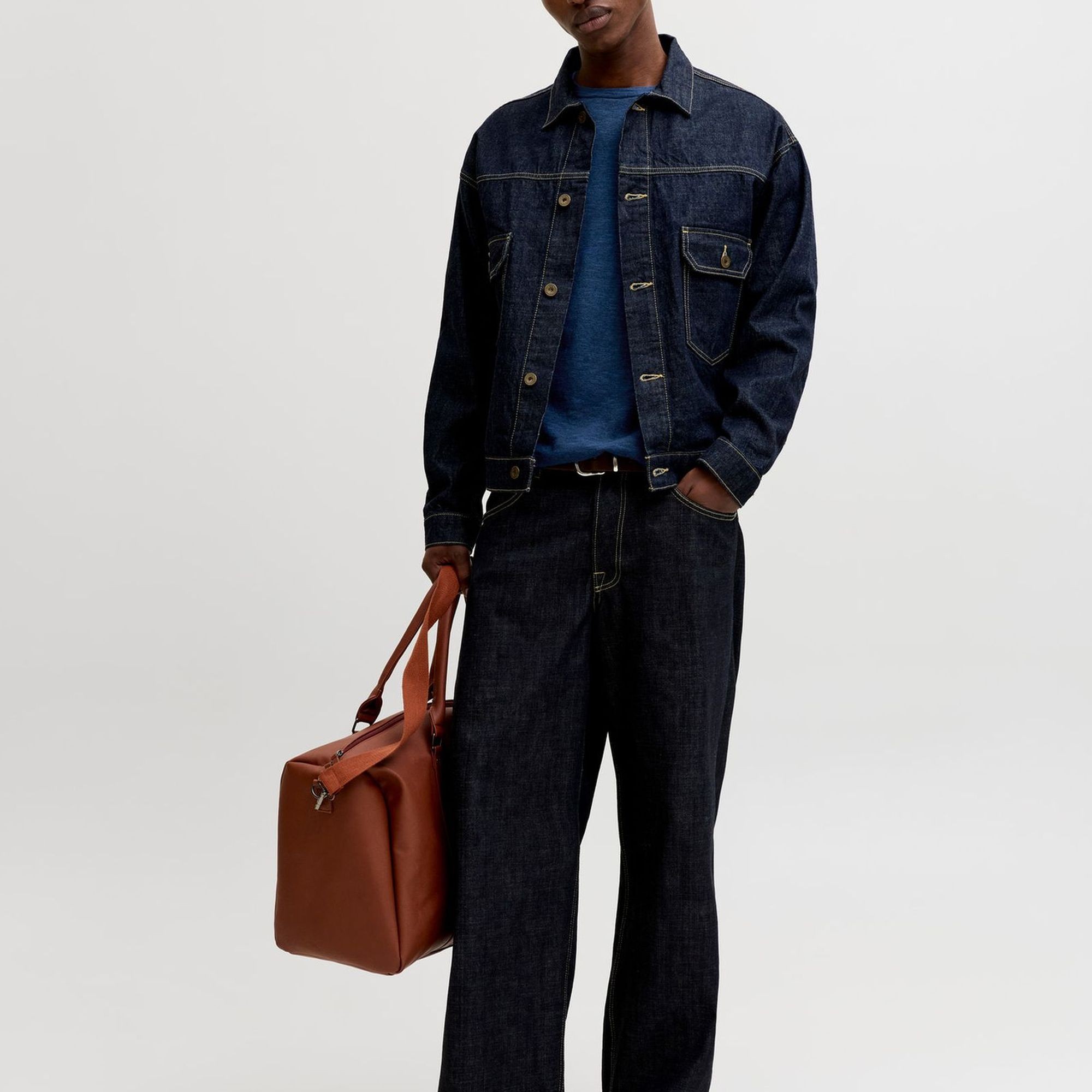 JACK & JONES Megztinis vyrams, Mėlyna, Summer knit 5