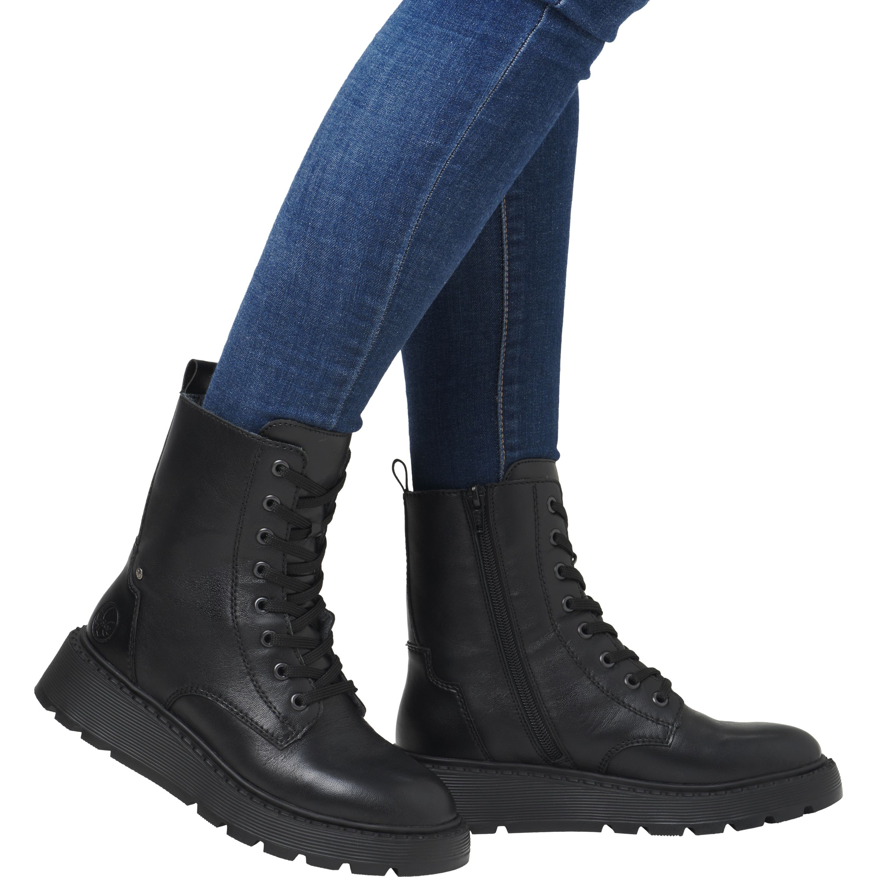 RIEKER Aulinukai moterims, Juoda, Ladies mid height boots 2