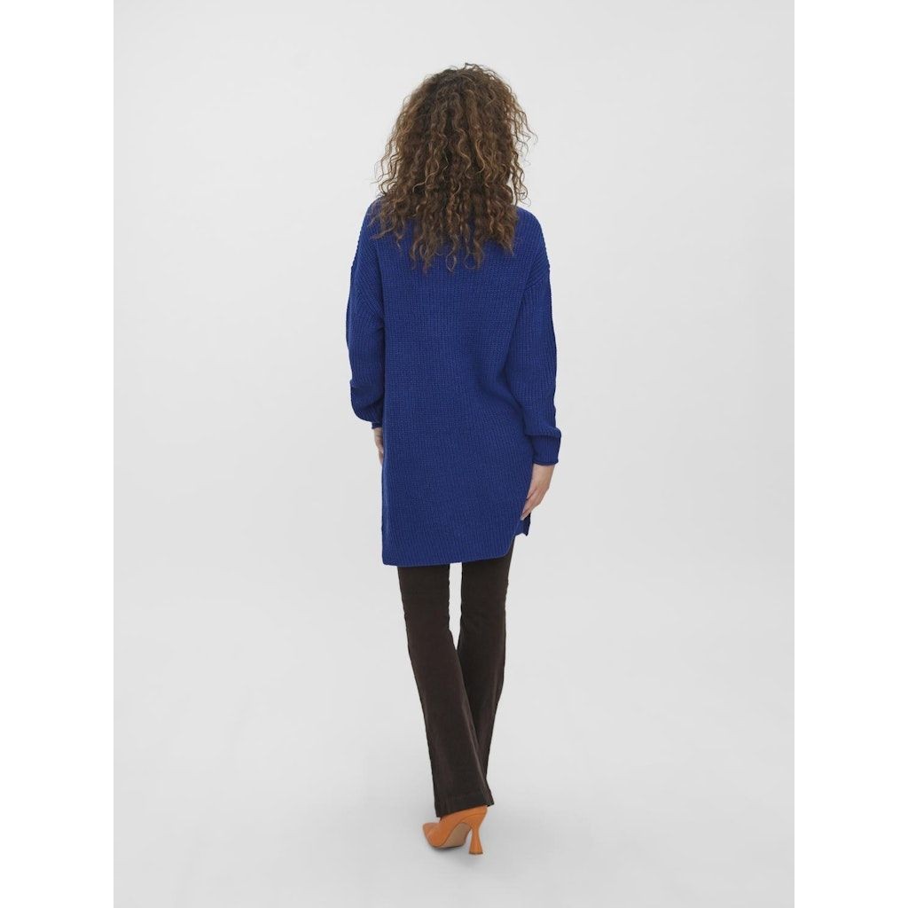 VERO MODA Mini suknelė moterims, Mėlyna, VMLEA LS O-NECK SHORT 5